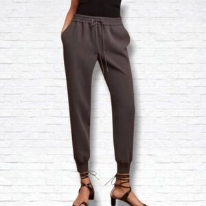 Aritzia X Wilfred Grey Buffon Highrise Jogger Pants Size M